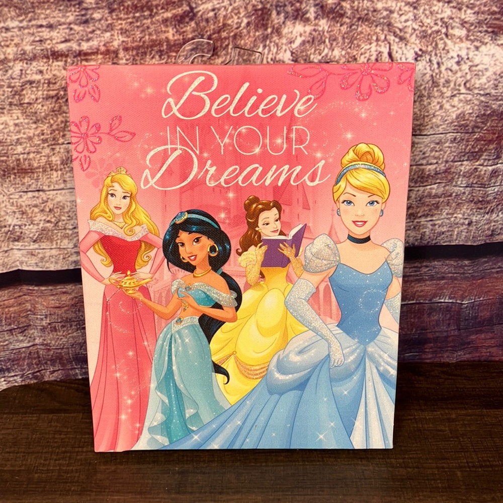 Disney Princess Wall Art Belle Jasmine Aurora Cinderella Girl Power Affirmation